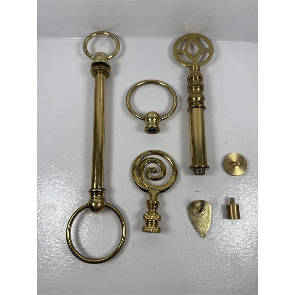 Vintage Solid brass lamp shade finals parts various brass lamp finials